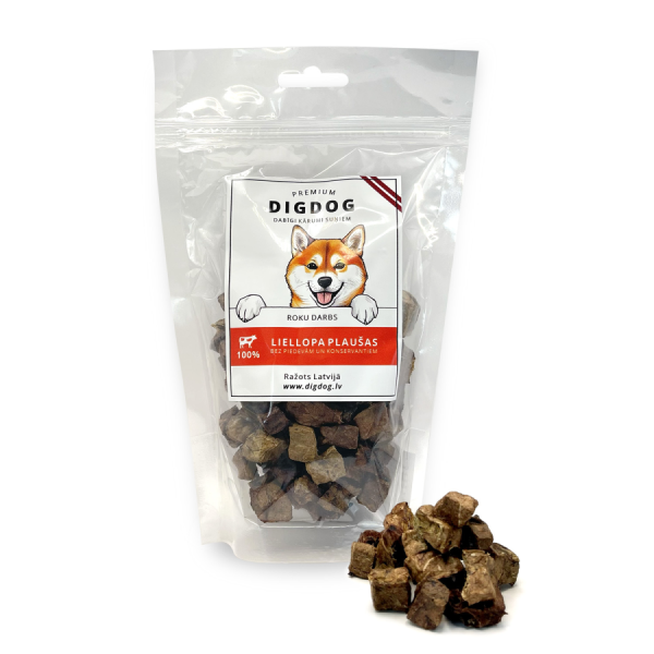 DIGDOG Liellopa plaušas - kubiņi 40 g