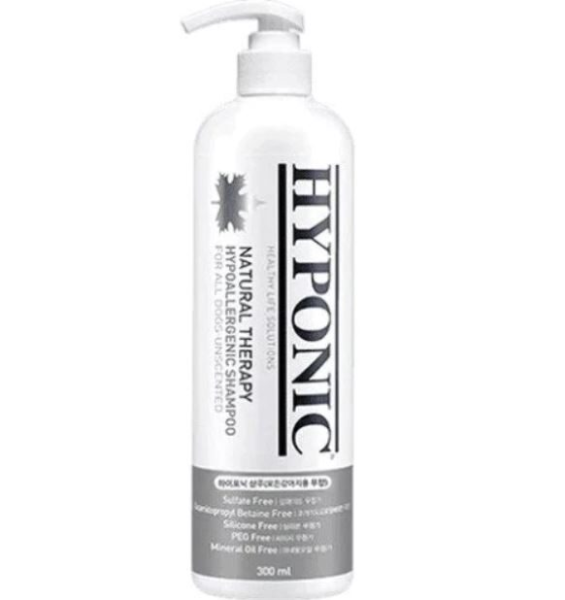 HYPONIC Hypoallergenic Unscented Shampoo for all dogs, 300ml - hipoalerģisks šampūns bez smaržas