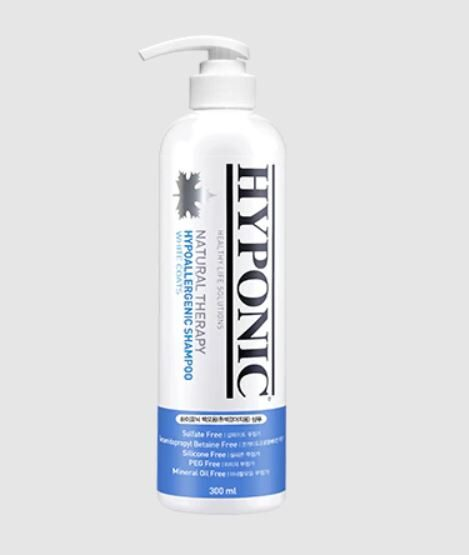HYPONIC Hypoallergenic Shampoo for white coat dogs, 300ml - hipoalerģisks šampūns baltiem suņiem