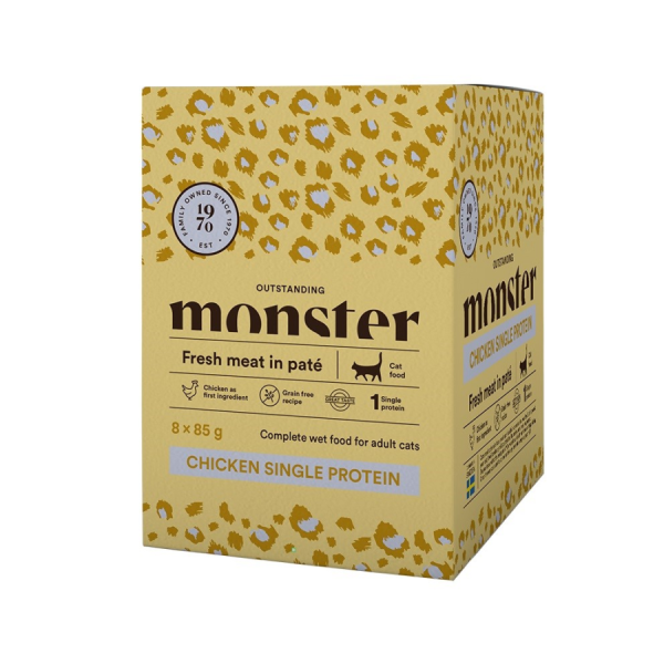 Monster Cat Pouches Adult Chicken 85g