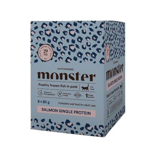 Monster Cat Pouches Adult Salmon 85g