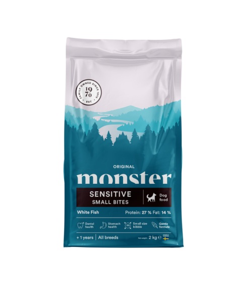 Monster Orginal Sensitive White Fish Small Bites 2kg