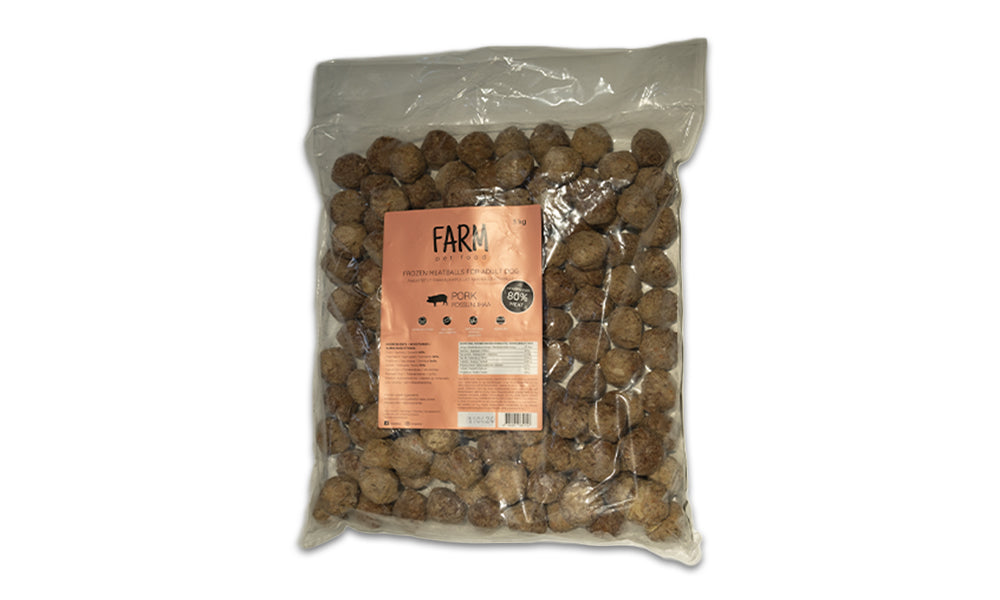 FARM pet food cūkgaļas bumbiņas 3kg