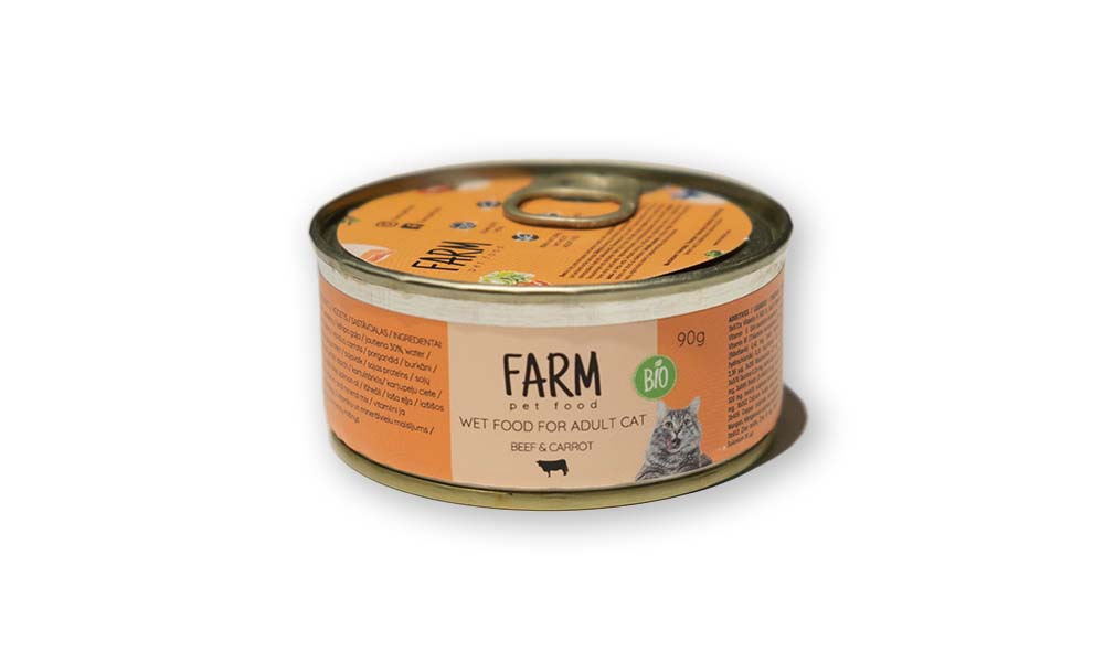 FARM pet food liellops ar burkāniem 90g