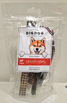 DIGDOG Liellopa aknas - strēmelītes 50 g