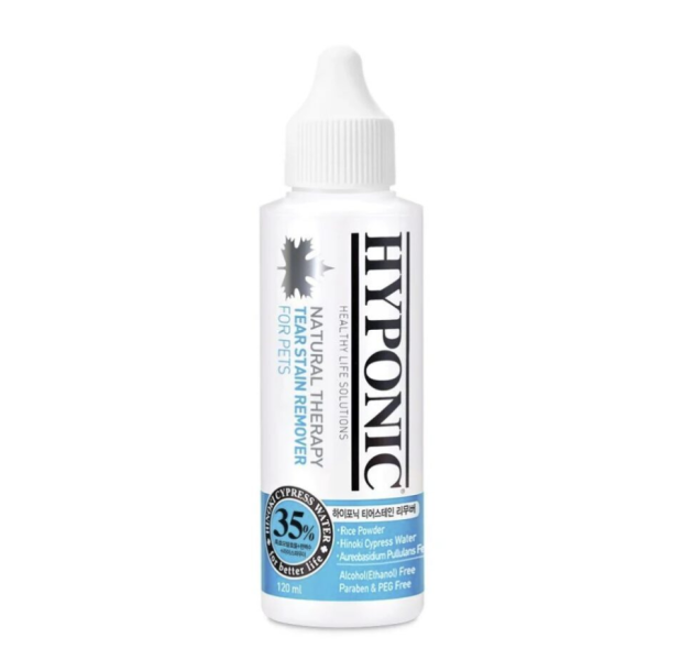 HYPONIC Tear Stain Remover for pets, 120ml - asaru traipu tirīšanas līdzeklis