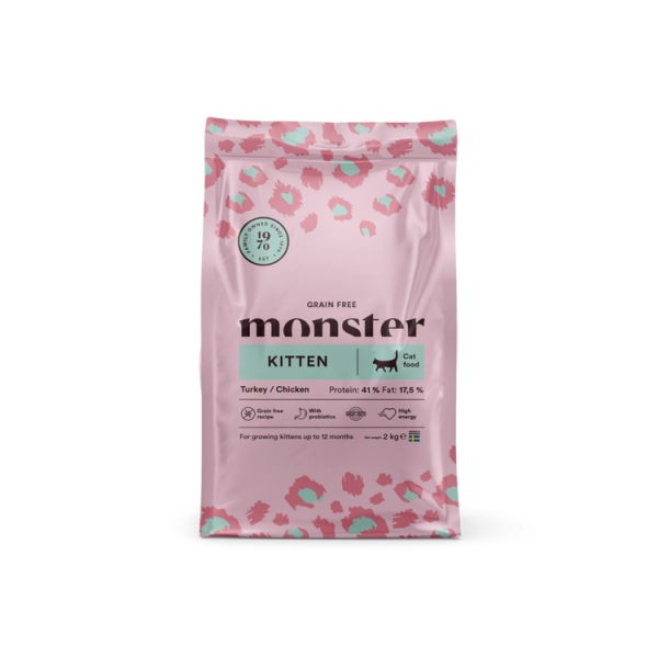Monster Cat Grain Free Kitten Turkey/Chicken 2kg