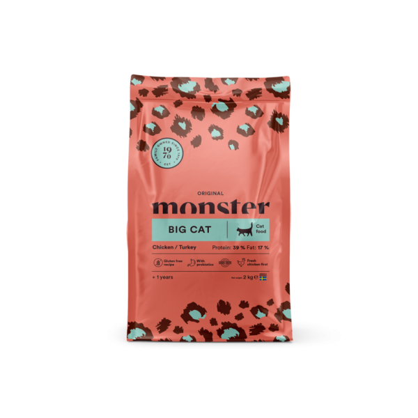 Monster Cat Origina Adultl Big Cat Chicken/Turkey 2kg