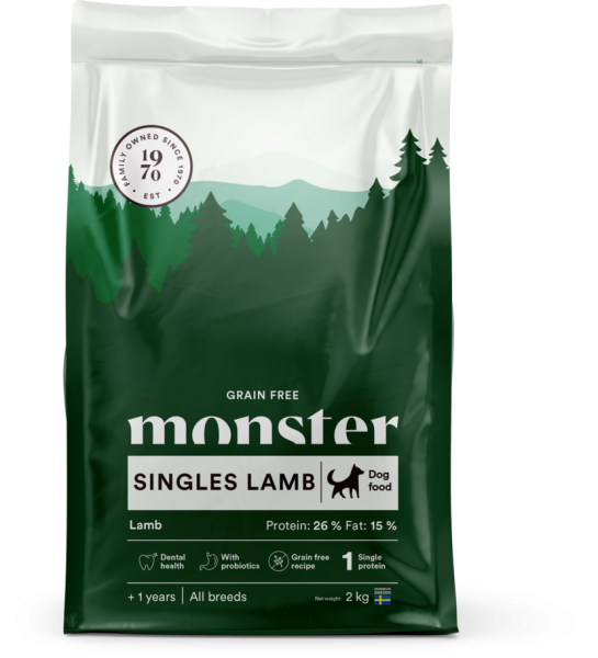 Monster Dog Grain Free Singles Lamb 2kg