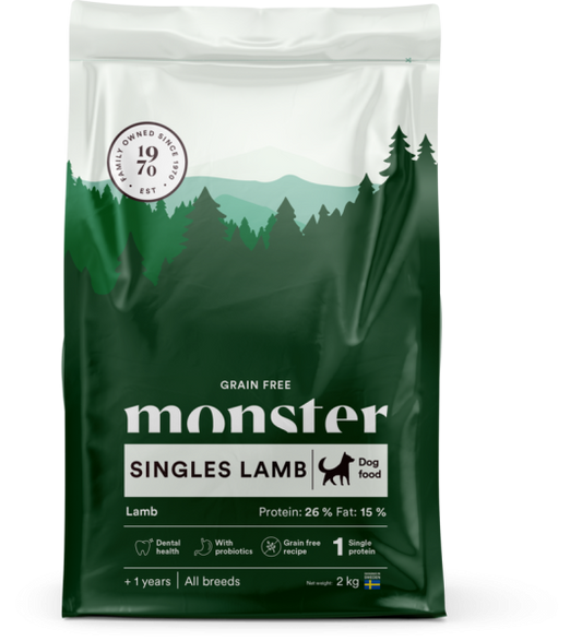 Monster Dog Grain Free Singles Lamb 2kg