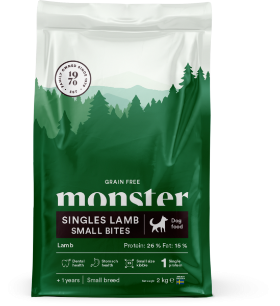 Monster Dog Grain Free Singles Lamb Small Bites 2kg