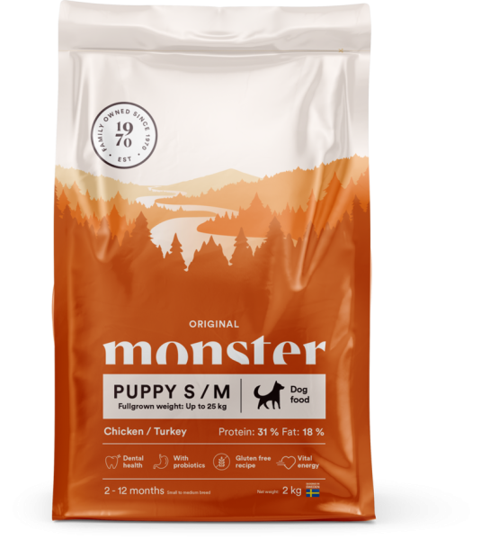 Monster Dog Original Puppy S/M Chick/Turkey 2kg