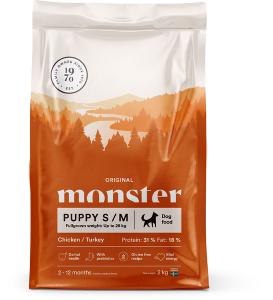 Monster Dog Original Puppy S/M Chick/Turkey 2kg