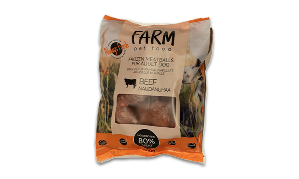FARM pet food liellopa bumbiņas 500g
