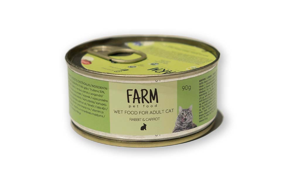 FARM pet food trusis ar burkāniem 90g