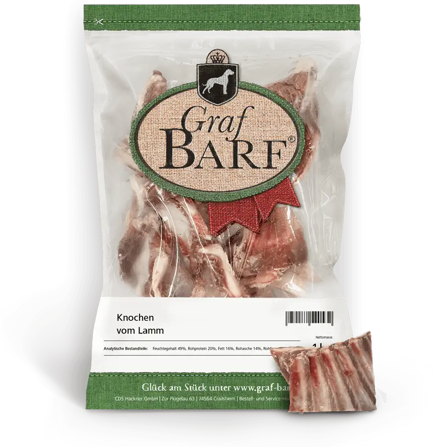 Graf Barf jēra ribas 1kg