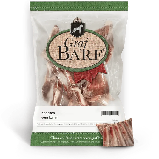 Graf Barf jēra ribas 1kg