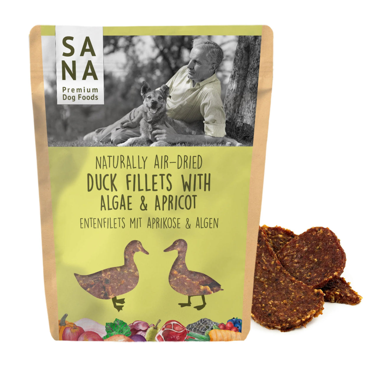 SANADOG Pīles filejas burgeri ar aprikozēm un aļģēm (100g)