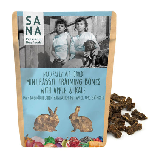SANADOG Mini trušu treniņu kauliņi ar ābolu un kalē (100g)